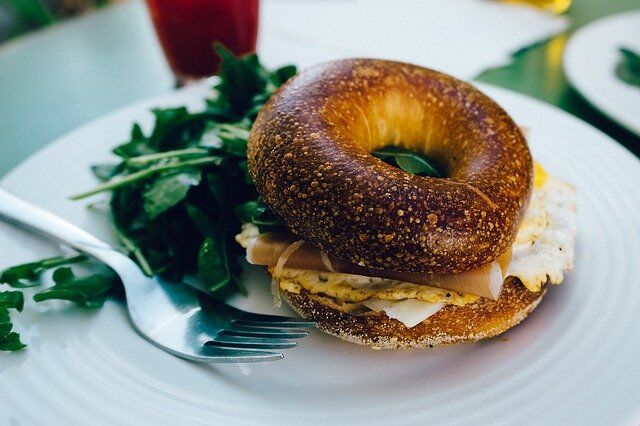 breakfast bagel sandwich